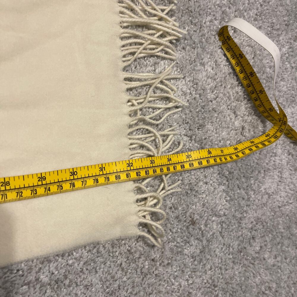 Cream Color Scarf Tag is Cut As Soft as Cashmere 16.5" x 65" - Picture 6 of 6